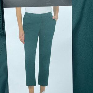 Kirkland Signature Ladies Travel Pant Green Size 14 Stretch Fabric d0196